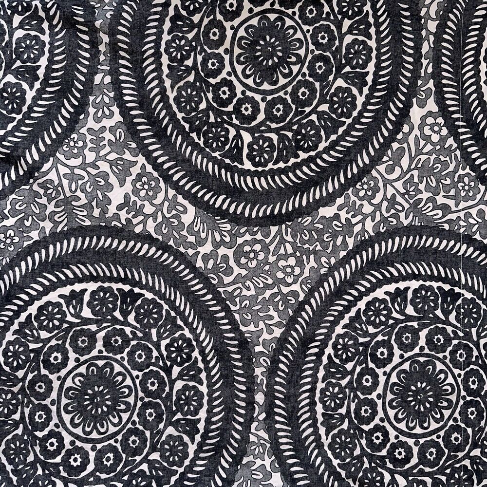 Pottery Barn Nora Medallion European Pillow Sham Cotton Gray Cotton